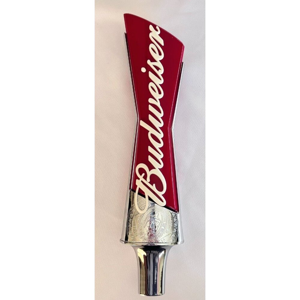 NIB Budweiser 13 in Full Size Beer Tap Marker Handle Large Bowtie Logo